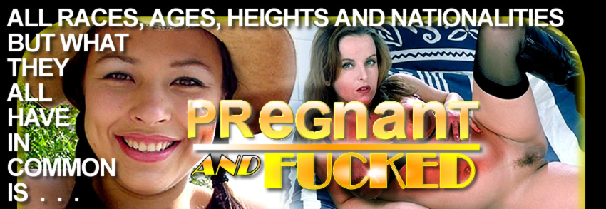 Pregnant cunt drilled by big gold dildo on the bed